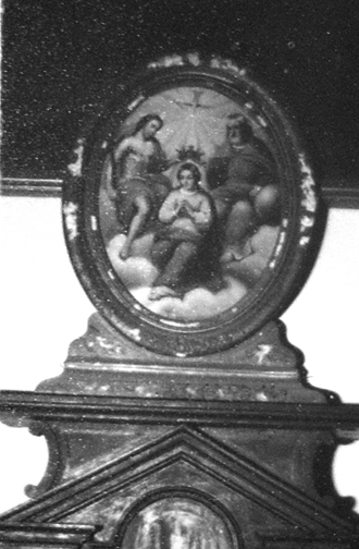 L'ovale raffigurante l'incoronazione della Vergine
