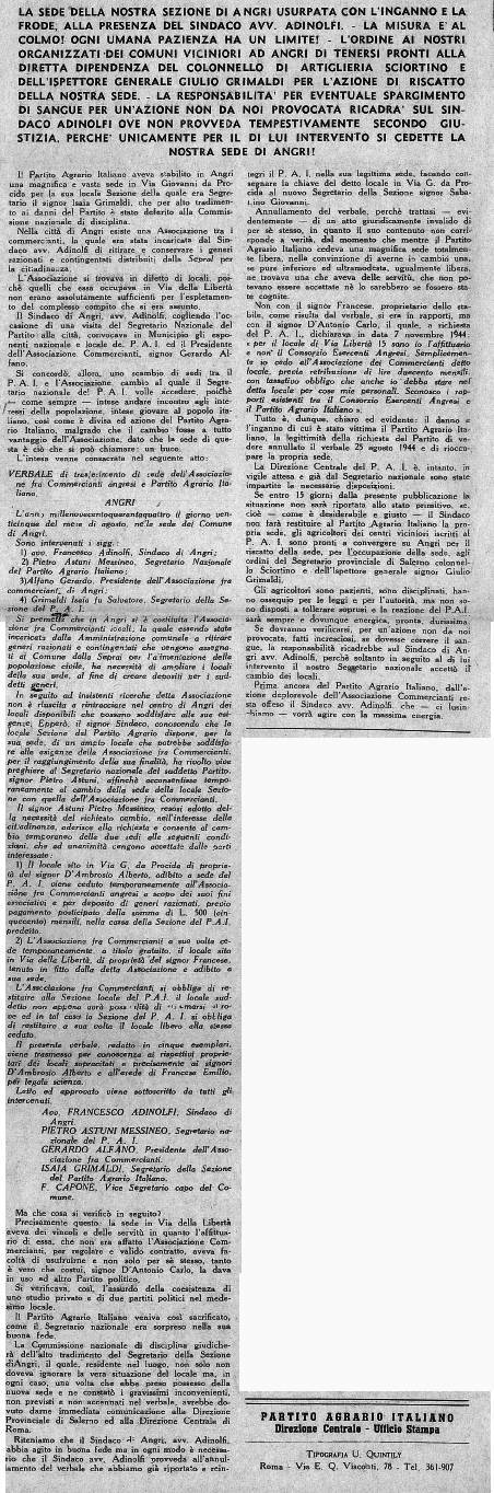 Dal quotidiano L'AMICO DEL POPOLO del 15 dic.1944